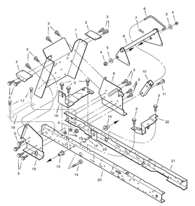Rear Frame Assembly Diagram and Parts List for 461004X92B 2005 Briggs and Stratton Lawn Tractor
